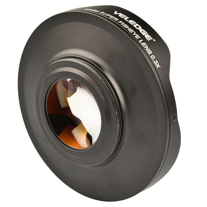 37MM / 43MM 0.3X Fisheye Ultra Wide Angle Camcorder Video Studio Lens with Adapter - Celehomey